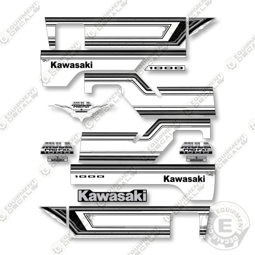 Kawasaki Mule Pro Fxt Ranch Edition Platinum Decal Kit UTV  - Aftermarket Kit