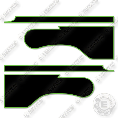 Kenworth T880 Cab Stripe Ghost Black Green Decal Kit Truck- Aftermarket Kit