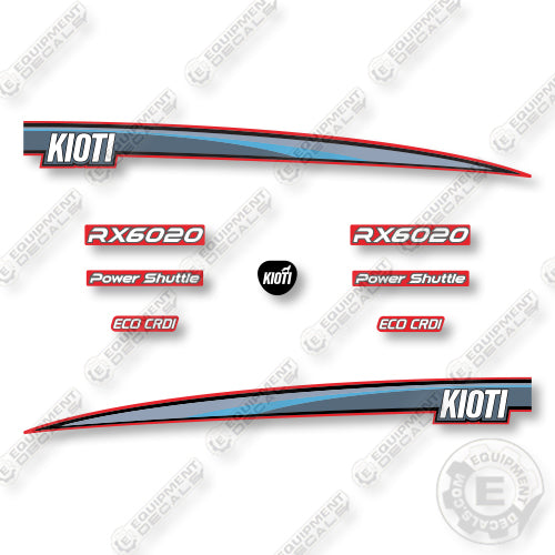 KIOTI RX6020 Decal Kit Compact Utility Tractor - Aftermarket Kit