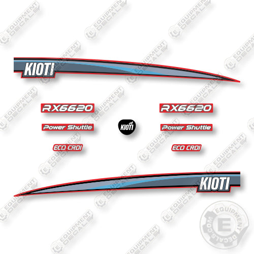 KIOTI RX6620 Decal Kit Compact Utility Tractor - Aftermarket Kit