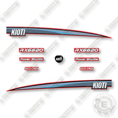KIOTI RX6620 Decal Kit Compact Utility Tractor - Aftermarket Kit