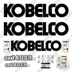 Kobelco SK140SRLC Decal Kit Excavator - Aftermarket Kit