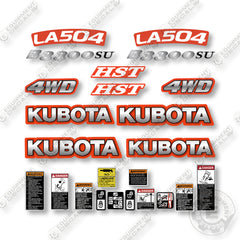Kubota B3300SU + LA504 Decal Kit Tractor -  Aftermarket Kit