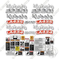 Kubota B2301 Full Decal Kit Compact Utility Tractor -Aftermarket Kit