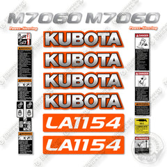Kubota LA1154 + M7060 Package Decal Kit Tractor - Aftermarket Kit