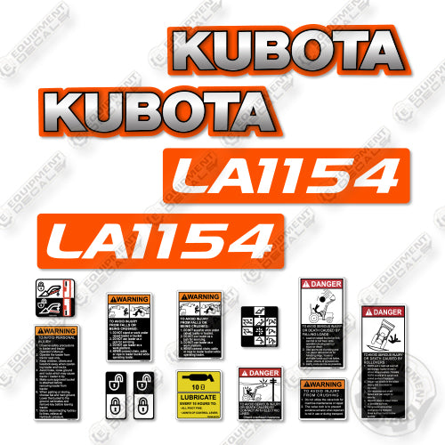 Kubota LA1154 Decal Kit Tractor - Aftermarket Kit