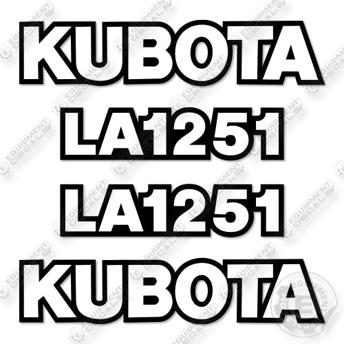 Kubota LA1251 Decal Kit Front End Loader  - Aftermarket Kit