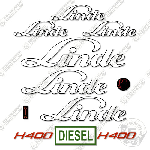 Linde H40D Decal Kit Forklift - Aftermarket Kit
