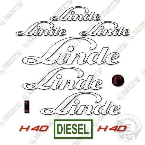 Linde H40 Decal Kit Forklift - Aftermarket Kit