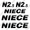 Image of Niece N2.5 Decal Kit Water Tank -Aftermarket Kit
