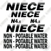 Image of Niece N4.5 Decal Kit Water Tank -Aftermarket Kit