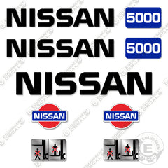 Nissan 5000 Decal Kit Forklift - Aftermarket Kit