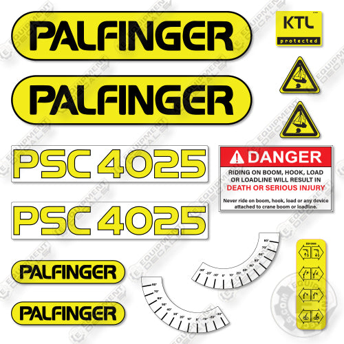 Palfinger PSC4025 Decal Kit Crane- Aftermarket Kit