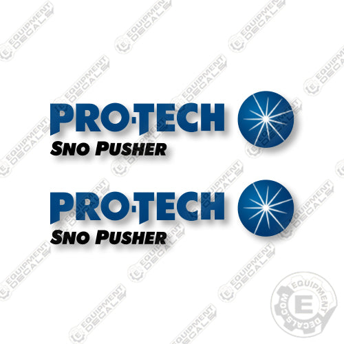 Pro-Tech Sno Pusher Logos 27 Inches Decal Kit Snow Plow - Aftermarket Kit