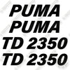 Image of Puma TD2350 Decal Kit Belly Dumper - Aftermarket Kit