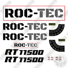 ROCTEC RT11500 Decal Kit Flexible Modular Sealing Systems - Aftermarket Kit