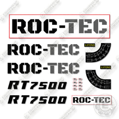 ROCTEC RT7500 Decal Kit Flexible Modular Sealing Systems - Aftermarket Kit