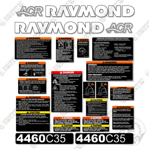 Raymond 4460C35 Decal Kit Forklift - Aftermarket Kit