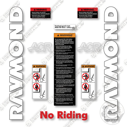 Raymond Forward Facing Reach 730-DR30TT--7300-DR30TT Decal Kit Forklift - Aftermarket Kit