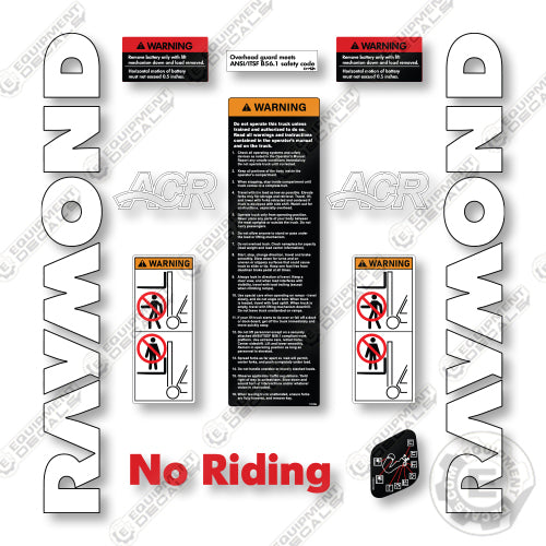 Raymond Pacer 425-C40TT Decal Kit Forklift - Aftermarket Kit