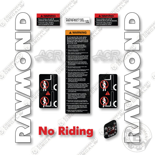 Raymond Pacer 4250-C35TF Decal Kit Forklift - Aftermarket Kit