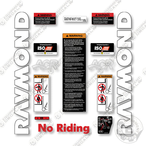 Raymond Side Facing Reach 730-R40TT 7300-R40TT Decal Kit Forklift - Aftermarket Kit