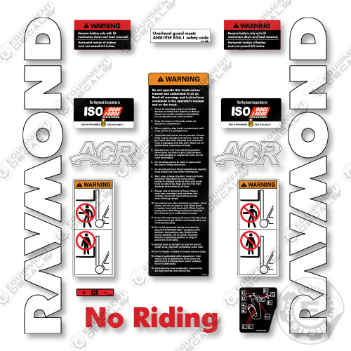 Raymond Side Facing Reach 770-R45TT 7700-R45TT Decal Kit Forklift - Aftermarket Kit