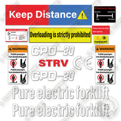 STRV CPD20 Decal Kit Forklift- Aftermarket Kit