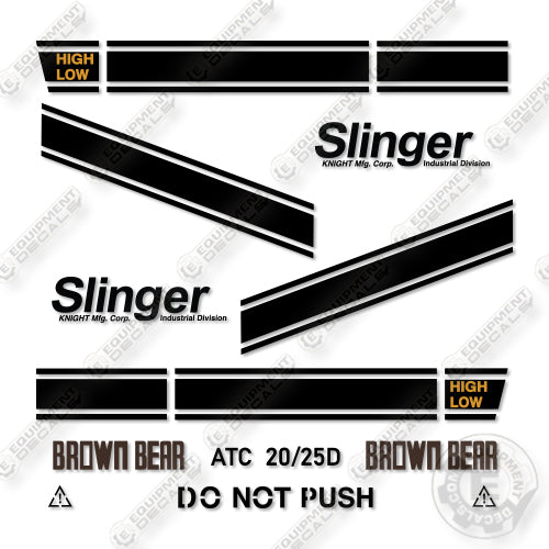 Slinger Brown Bear ATC20-25D Decal Kit All-Terrain Carrier -Aftermarket Kit