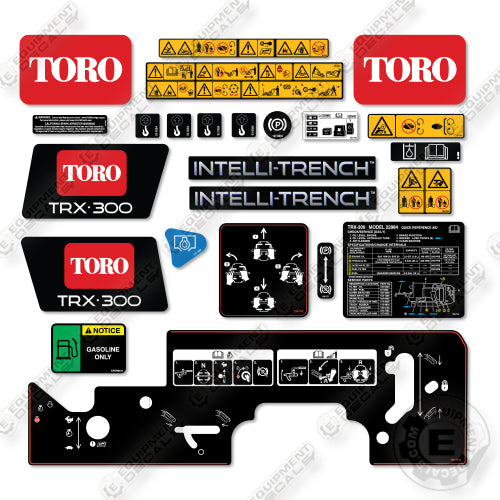 Toro TRX 300 Decal Kit Trencher- Aftermarket Kit