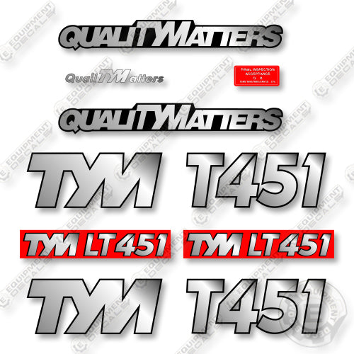 TYM T451 Decal Kit Tractor - Aftermarket Kit