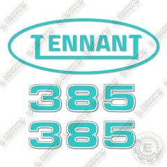 Tennant 385 Decal Kit Sweeper - Aftermarket Kit