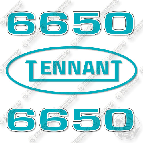 Tennant 6650 Decal Kit Sweeper - Aftermarket Kit