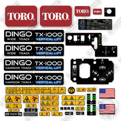 Toro Dingo TX-1000 Full Decal Kit Track Loader - Aftermarket Kit (Copy)