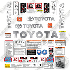 Toyota 7FBEU18 Decal Kit Forklift -Aftermarket Kit