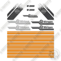 Wirtgen W2000 Decal Kit Cold Milling - Aftermarket Kit