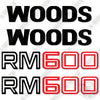 Image of Woods RM600 Decal Kit Rearmount Finish Mower- Aftermarket Kit