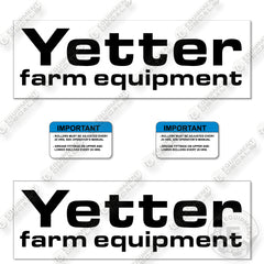 Yetter Farm Equipment Logo Decal Kit Farm Equipment-  Aftermarket Kit