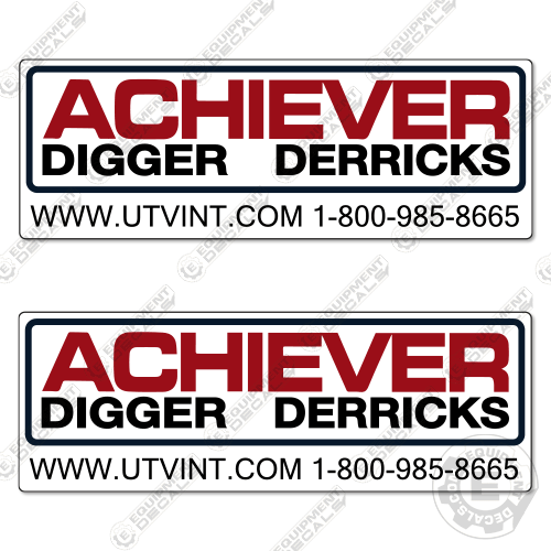 Fits Achiever Digger Derrick Logo Decals