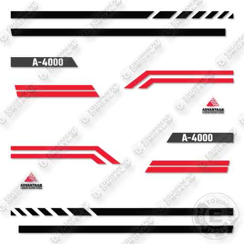 Fits Advantage A-4000 Water Truck Decal Kit