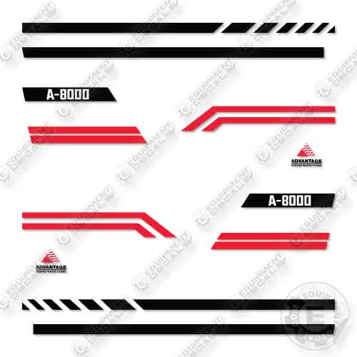 Fits Advantage A-8000 Water Truck Decal Kit