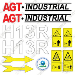 AGT Industrial H13R Decal Kit Mini Excavator