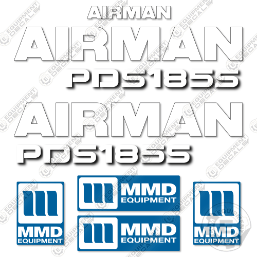 Fits Airman PDS185S Decal Kit Air Compressor - MMD Equipment Series