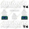 Image of Fits Fits Airman PDS400S T4 Decal Kit Air Compressor