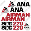 Image of Fits Airman SDG220 Decal Kit Generator