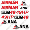 Image of Airman SDG40 Decal Kit Generator- Aftermarket Kit