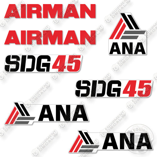 Airman SDG45 Decal Kit Generator- Aftermarket Kit