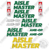 Image of Fits Aisle Master AME-OP Forklift Decal Kit