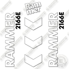 Fits Allied RAMMER 2166E Decal Kit Hammer