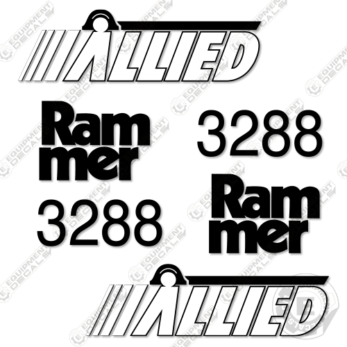 Sticker 3288 Fits Allied RAMMER 3288 Decal Kit Hydraulic Hammer – Equipment Decals